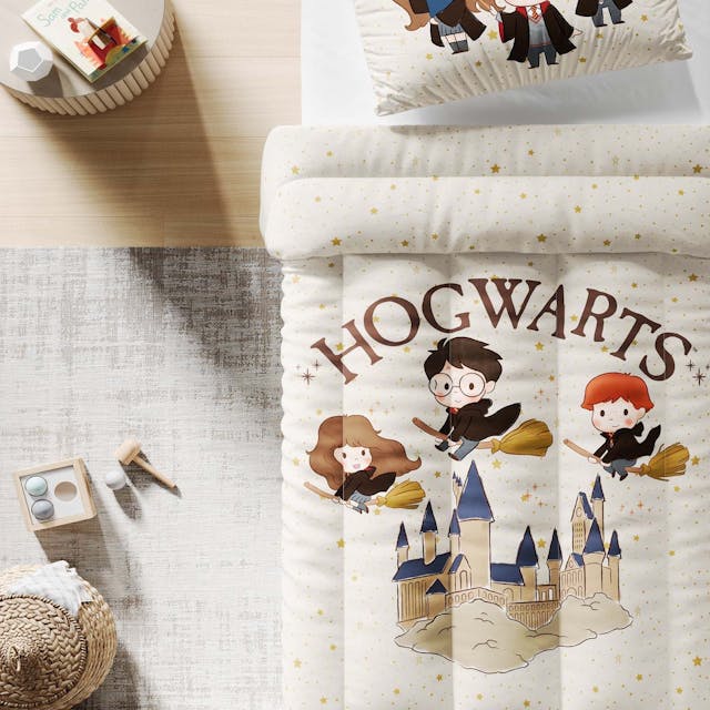 Edredom Infantil Solteiro Harry Potter Hogwarts
