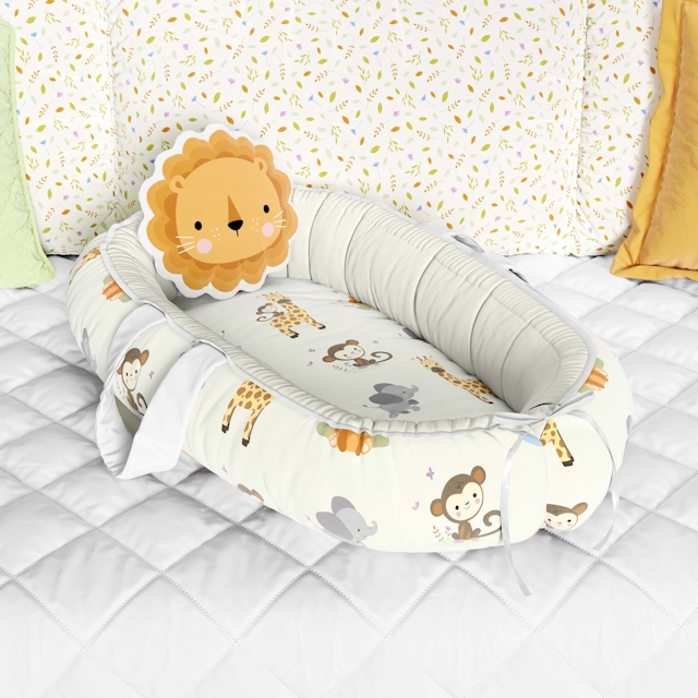 Ninho para Bebê Redutor de Berço Leão Selva Baby 80cm