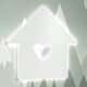 Luminária de Parede Casinha Coração - imagem 1