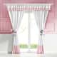 Cortina Branca com Bando e Barrado Rosa Poá - imagem 1