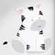 Adesivo de Parede Amiguinha Zebra - imagem 1