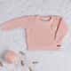 Saída Maternidade Tricot Menina Flor Rosa 02 peças - imagem 2