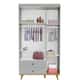 Guarda Roupa Infantil Branco 3 Portas Ludi Retrô - imagem 3