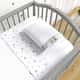 Jogo de Lençol Berço Estrelinhas Branco e Cinza 3 peças - imagem 3