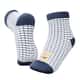 Meia Bebê Ursinho Grid Azul Marinho - imagem 1