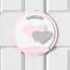 Porta Maternidade Personalizado Coração Rosa e Cinza - imagem 1