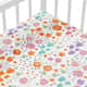 Lençol Berço com Elástico Buquê de Flores Colorido - imagem 1