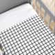 Edredom de Berço Quadriculado Preto e Branco - imagem 2