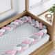 Trança Lateral Para Mini Cama Branco Cinza e Rosa 4,32M - imagem 1