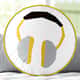 Almofada Redonda Fone de Ouvido - imagem 1