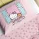 Jogo de Lençol Infantil Solteiro Hello Kitty na Janela Rosa - imagem 1