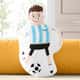 Almofada Jogador de Futebol Azul e Branca - imagem 1