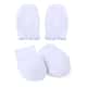 Kit Bebê Sapatinho + Luva Canelado Branco - imagem 1