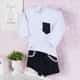 Conjunto Manga Longa e Short Com Pedraria 9 a 12 Meses - imagem 4
