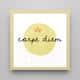 Quadro Carpe Diem Amarelo 20cm - imagem 1