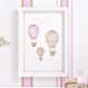 Quadro Balões Rosa 34cm  - imagem 1