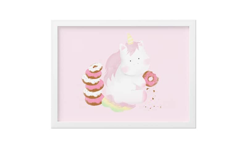 Quadro Unicórnio e Doces 60cm 