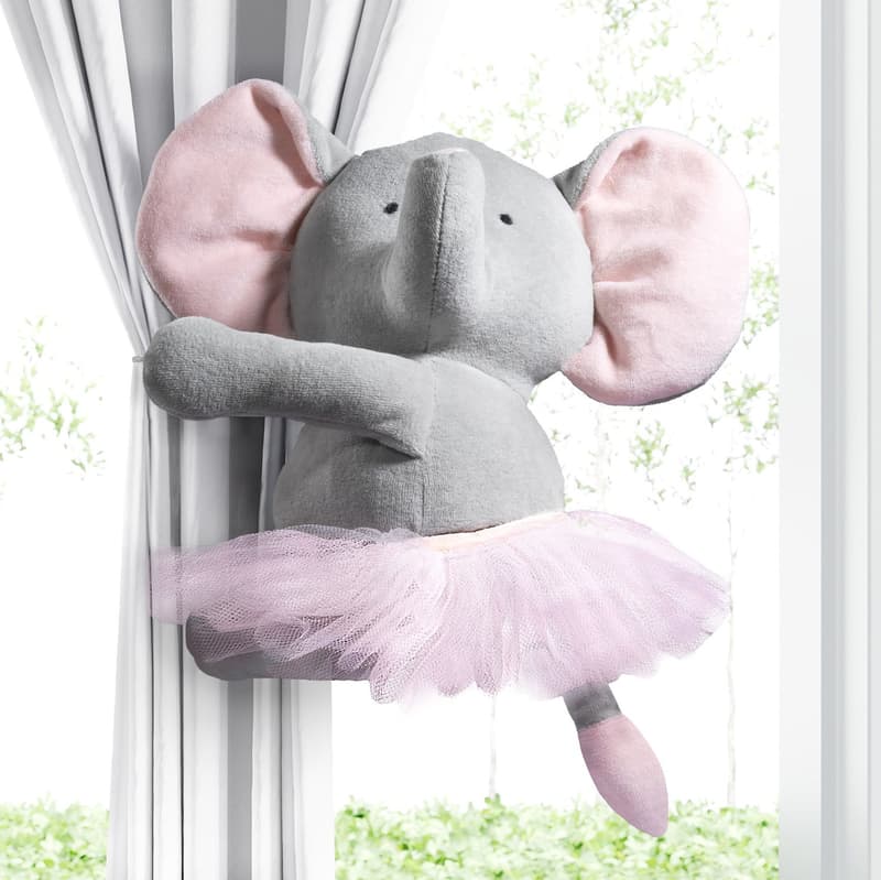 Prendedor de Cortina Elefantinha com Saia Tutu 2 Peças