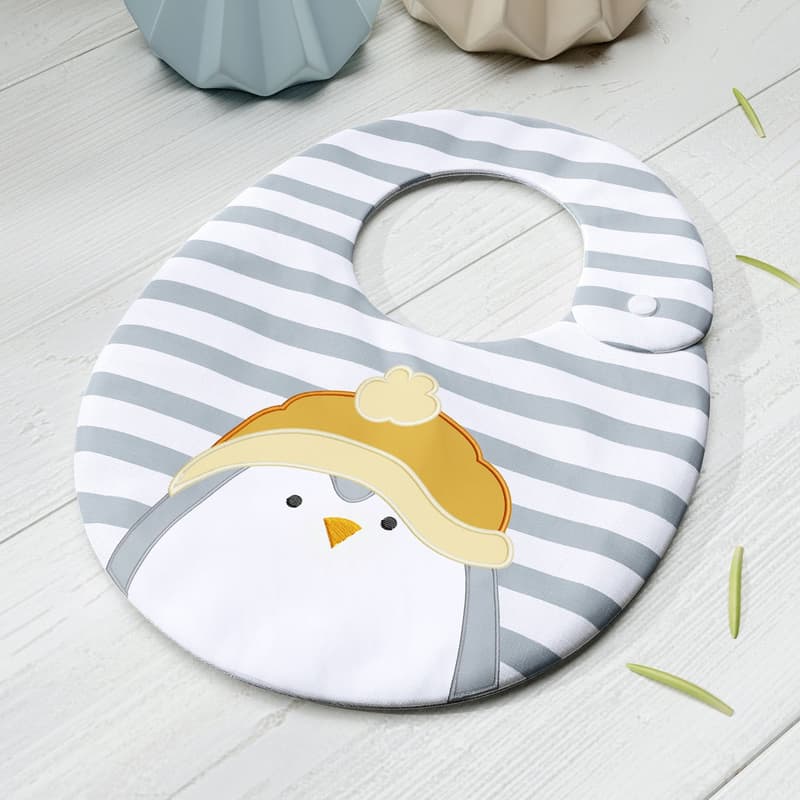 Babador Pinguim Listrado Cinza