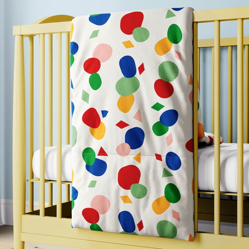 Edredom de Berço Colorido Geométrico Moderno