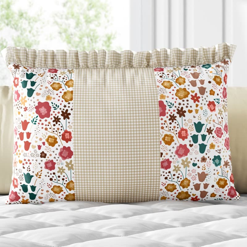 Almofada Retangular Florido Bege 35cm