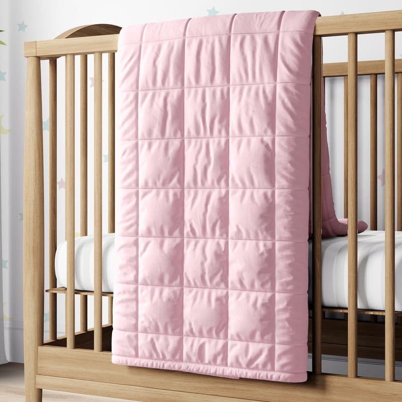 Edredom de Berço Corações Rosa