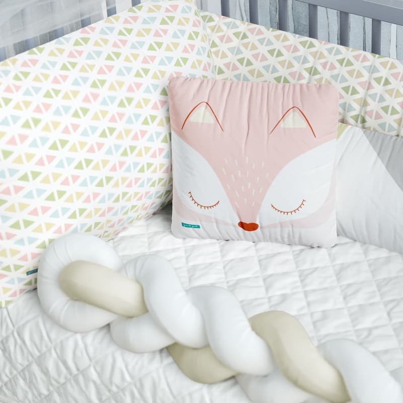 Kit Berço Trança Geométrico Multicor