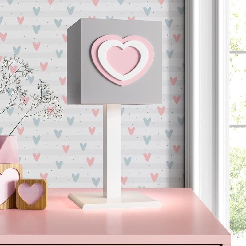 Abajur Coração da Mamãe Rosa