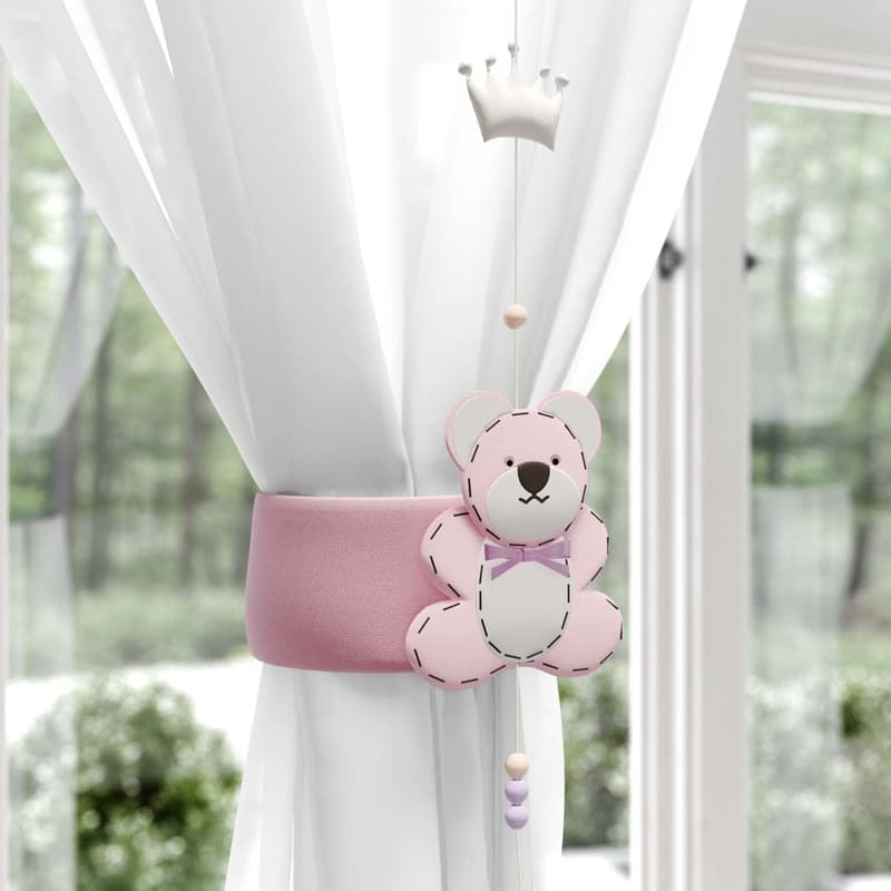 Pêndulos Cortina Realeza Rosa Premium