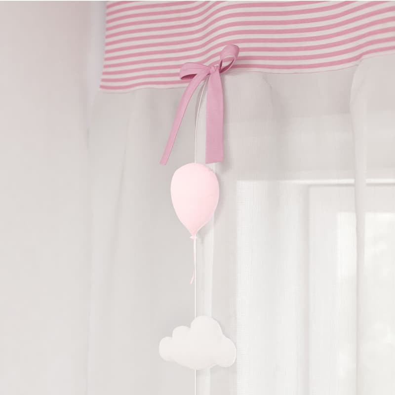 Pêndulos Cortina Nuvem e Balão Rosa
