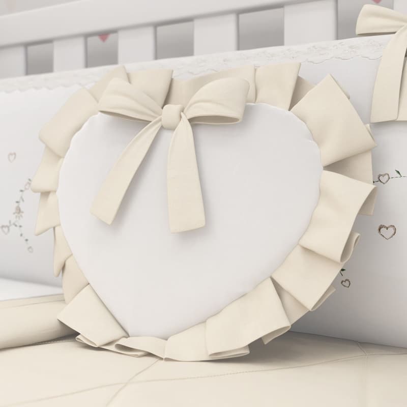 Almofada Coração Alice Rosa 29cm