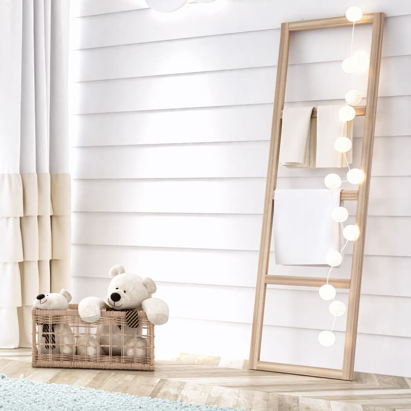 Escada Estante Decorativa Branca 1,50m