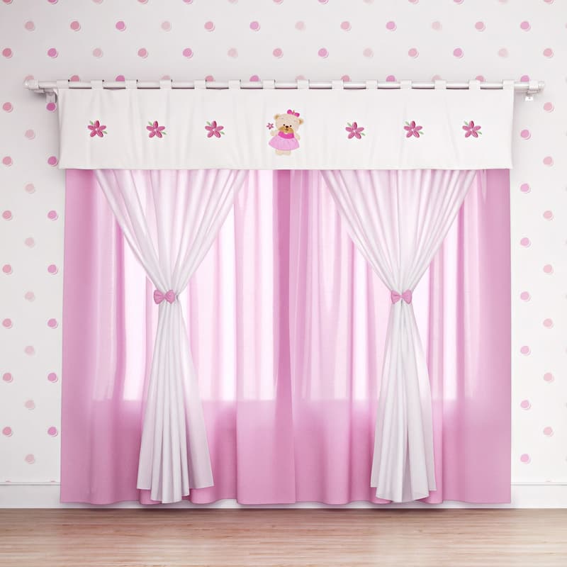 Cortina Ursinha Bebê 1,50m