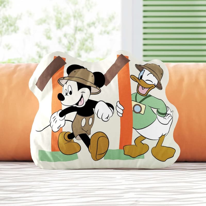 Almofada Mesversário Mickey Mouse e Pato Donald Safari 11 Meses 20cm