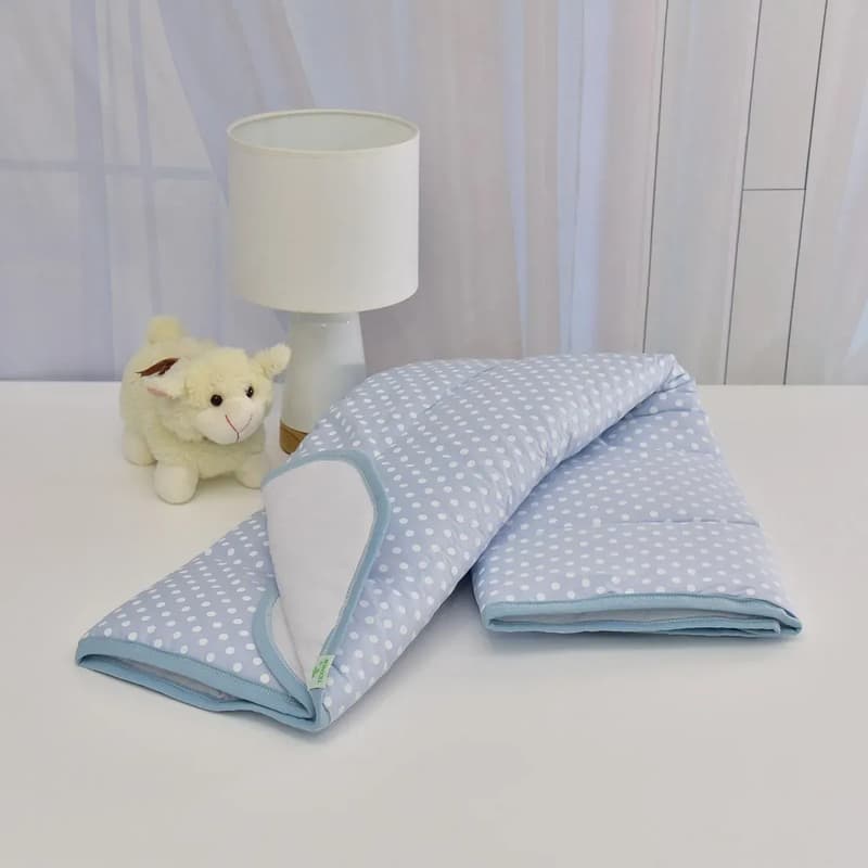 Edredom de Berço Poá Azul