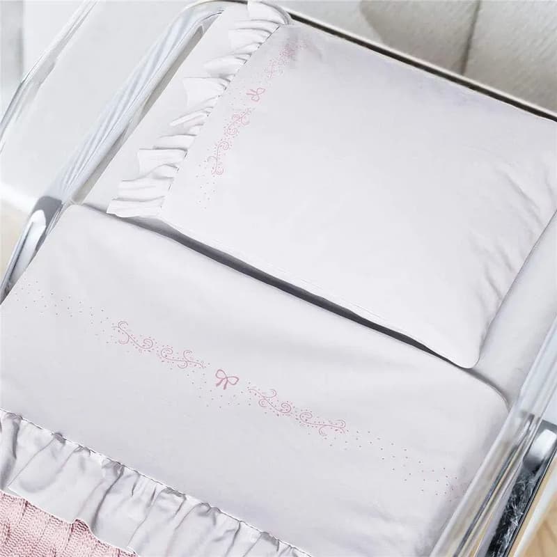 Jogo de Lençol Berço Ramo Branco