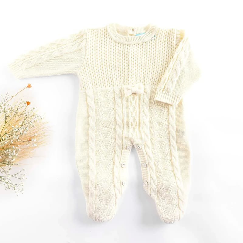 Macacão Tricot Trançado Amarelo M