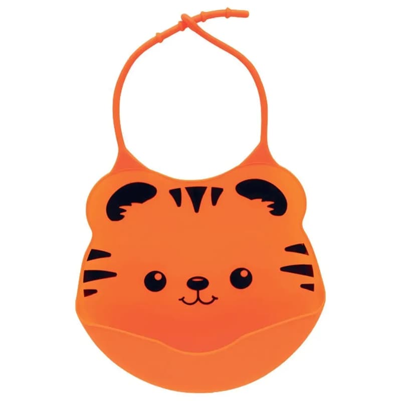 Babador de Silicone com Pega Migalhas Tigrinho