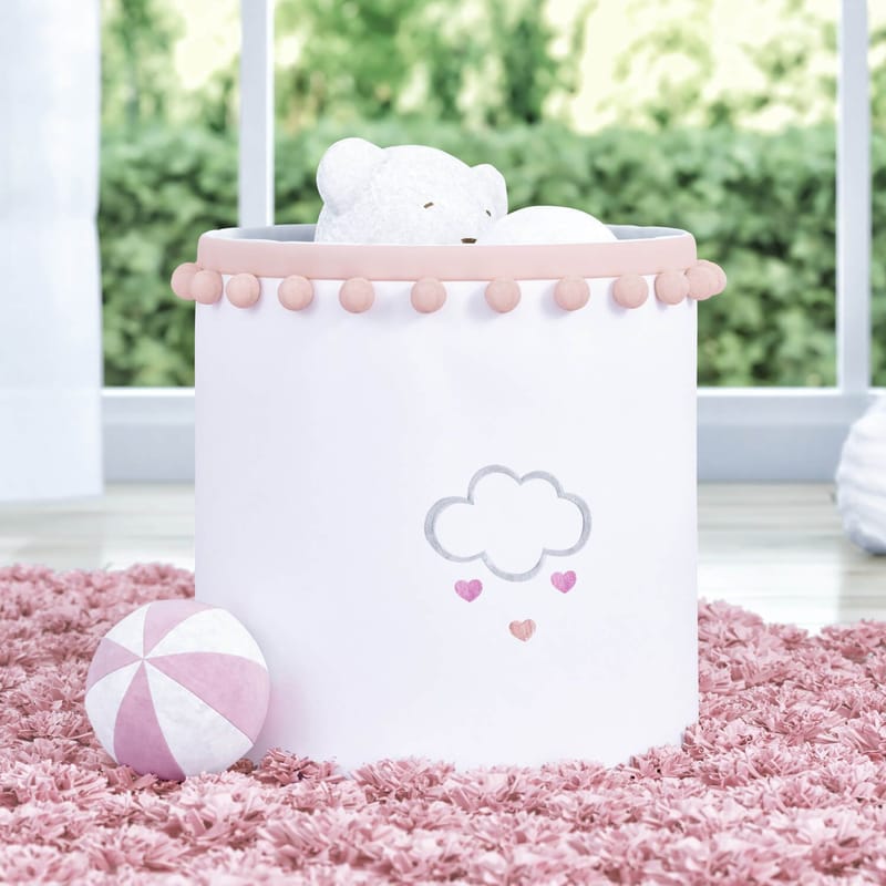 Cesto Organizador para Brinquedos Pompom Chuva de Amor 28cm