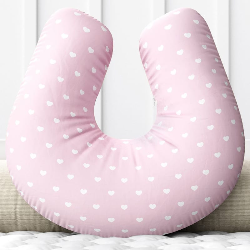 Almofada Amamentação Coração Petit Rosa