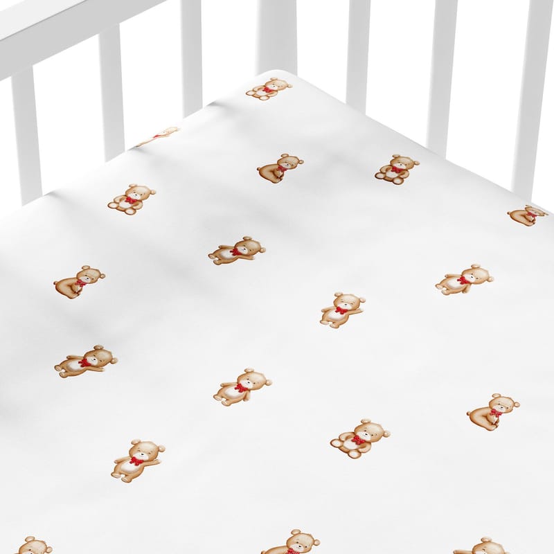 Lençol Berço com Elástico Ursinho Vintage