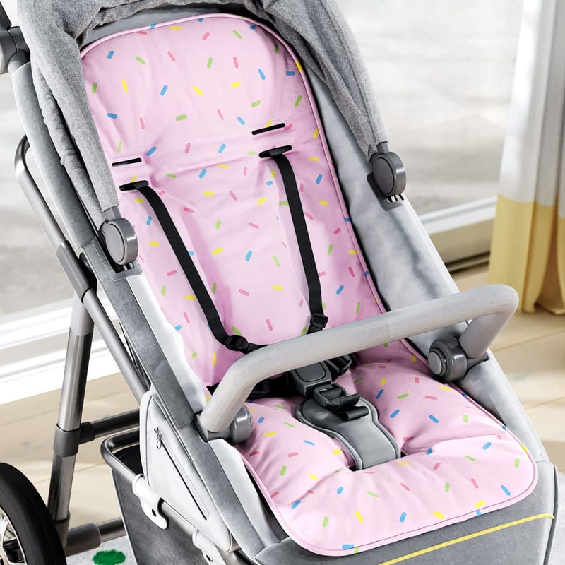 Capa de Carrinho com Protetor de Cinto Granulado Colorido