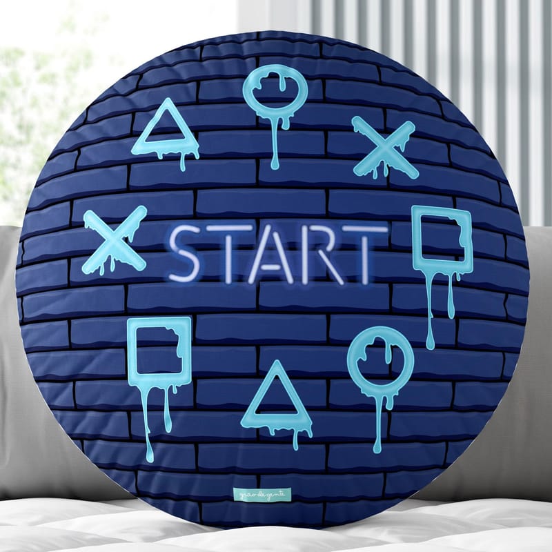 Almofada Redonda Gamer Start 30cm