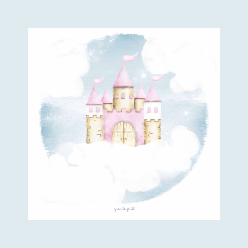 Pôster Adesivo Castelo Rosa