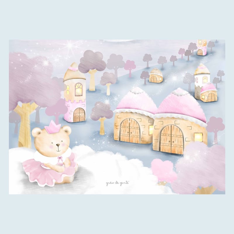 Pôster Adesivo Ursinha no Castelo