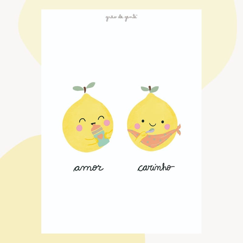 Pôster Adesivo Limões Carinhosos