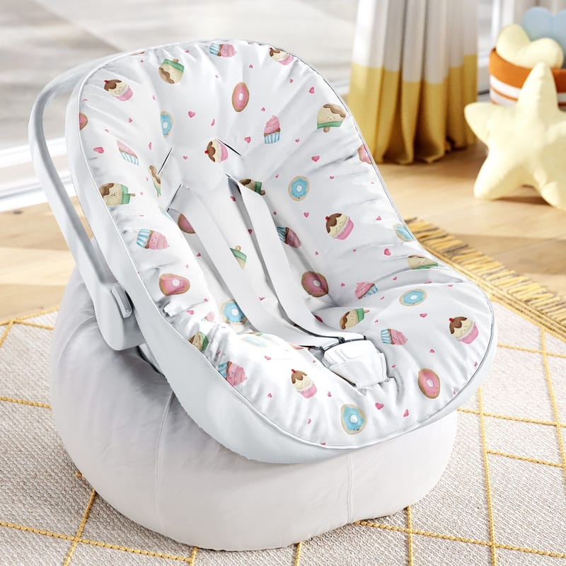 Capa de Carrinho com Protetor de Cinto Docinho Colorido