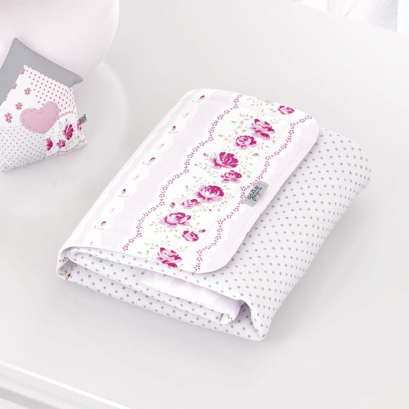 Trocador de Fraldas Portátil Patchwork Rosa 85x40cm