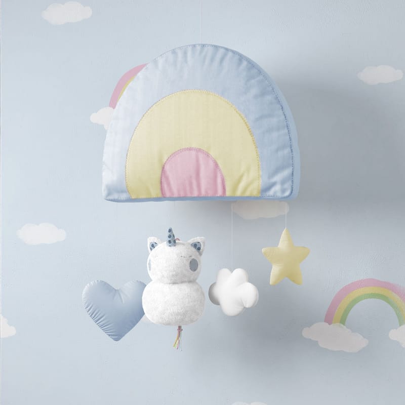 Móbile Arco-Íris Amiguinhas Unicórnio