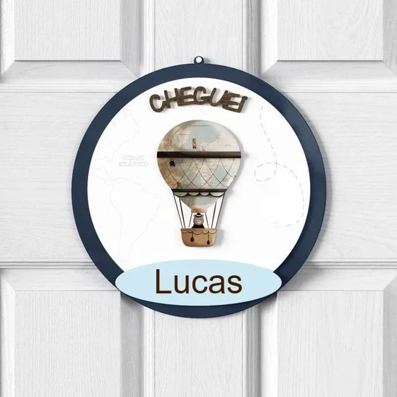 Porta Maternidade Personalizado Teddy Pelo Mundo - Lucas